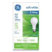 GE Incandescent SW 3-Way A21 Light Bulb, 30 W/70 W/100 W, Soft White (97493)