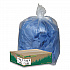Linear Low Density Clear Recycled Can Liners, 23 gal, 1 mil, 28.5