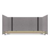 Lumeah Adjustable Desk Screen with Returns, 48 to 78 x 29 x 26.5, Polyester, Gray (LUAD48301G)