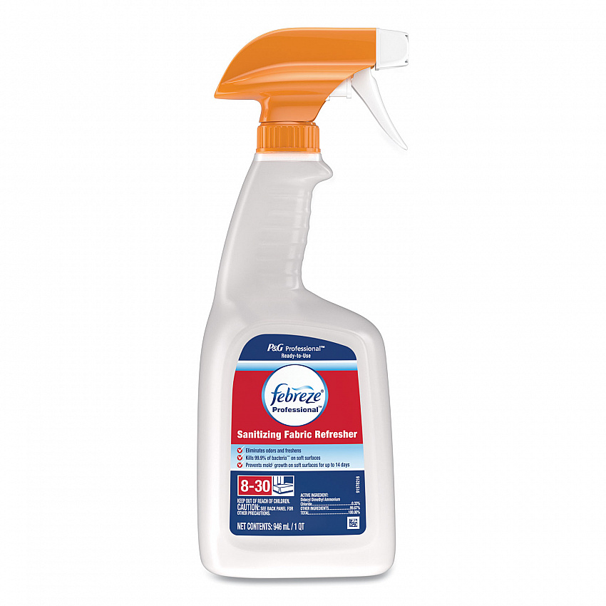 Professional Sanitizing Fabric Refresher, Light Scent, 32 oz Spray Bottle (07309EA)