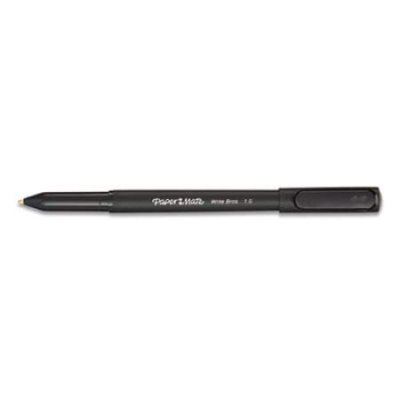 Paper Mate Write Bros. Ballpoint Pen, Stick, Medium 1 mm, Black Ink, Black Barrel, Dozen (3331131C)