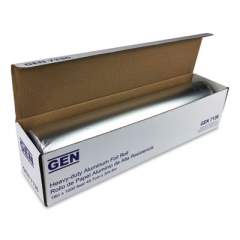 GEN Heavy-Duty Aluminum Foil Roll, 18" x 1,000 ft, 2/Carton (7136CT)