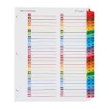 Cardinal OneStep Printable Table of Contents and Dividers - Double Column, 52-Tab, 1 to 52, 11 x 8.5, White, 1 Set (60990)