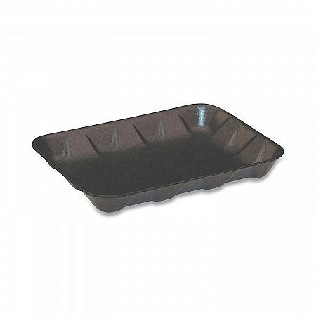 Supermarket Tray, #4D, 8.6 x 6.6 x 1.3, Black, Foam, 400/Carton (51P904D)
