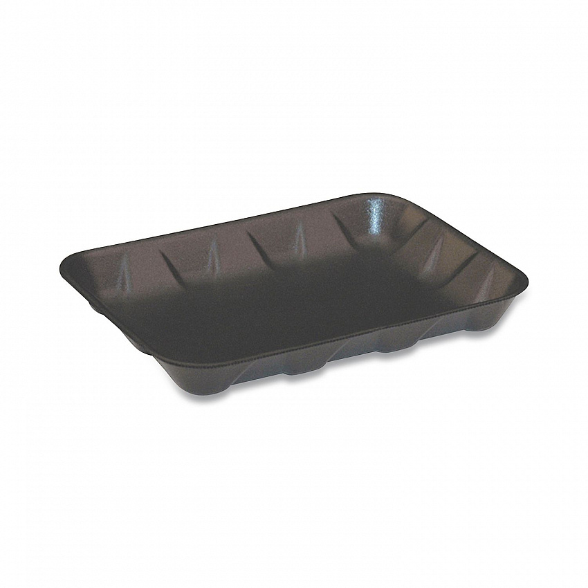 Supermarket Tray, #4D, 8.6 x 6.6 x 1.3, Black, Foam, 400/Carton (51P904D)