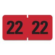Smead Yearly End Tab File Folder Labels, 22, 0.75 x 1.5, Red, 500 Labels/Roll (68322)