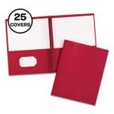 Avery Two-Pocket Folder, Prong Fastener, 0.5" Capacity, 11 x 8.5, Red, 25/Box (47979)