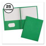 Avery Two-Pocket Folder, Prong Fastener, 0.5" Capacity, 11 x 8.5, Green, 25/Box (47977)