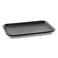 Supermarket Tray, #2, 8.4 x 5.9 x 0.7, Black, Foam, 500/Carton (51P902S)