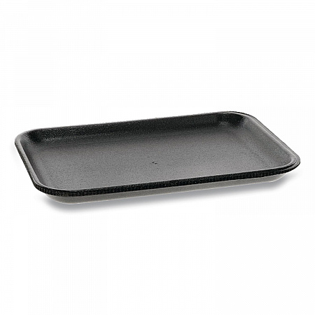 Supermarket Tray, #2, 8.4 x 5.9 x 0.7, Black, Foam, 500/Carton (51P902S)
