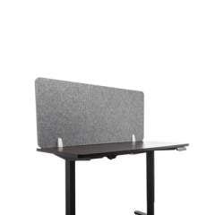 Lumeah Desk Screen Cubicle Panel and Office Partition Privacy Screen, 54.5 x 1 x 23.5, Polyester, Gray (LUDS55241G)