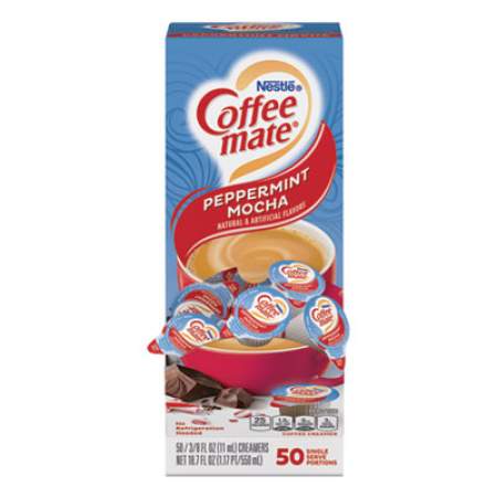 Coffee mate Liquid Coffee Creamer, Peppermint Mocha, 0.38 oz Mini Cups, 50/Box (76060)