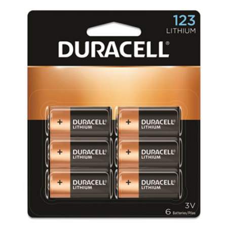 Duracell Specialty High-Power Lithium Batteries, 123, 3 V, 6/Pack (DL123AB6PK)