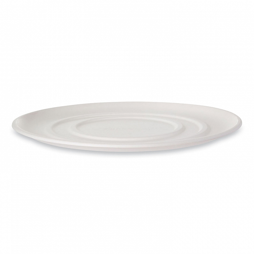 WorldView Molded Fiber Pizza Trays, 16 x 16 x 0.2, White, Sugarcane, 50/Carton (EPSCPTR16)