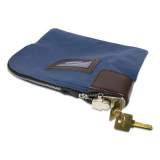 CONTROLTEK Fabric Deposit Bag, Locking, 8.5 x 11 x 1, Nylon, Blue (530980)