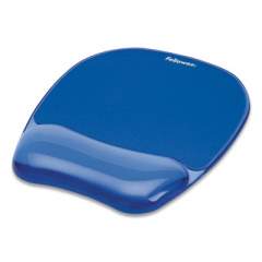 Fellowes Gel Crystals Mouse Pad with Wrist Rest, 7.87" x 9.18", Blue (91141)