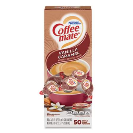Coffee mate Liquid Coffee Creamer, Vanilla Caramel, 0.38 oz Mini Cups, 50/Box (79129)