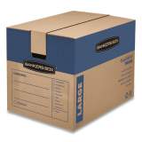 Bankers Box SmoothMove Prime Moving and Storage Boxes, Regular Slotted Container (RSC), 24" x 18" x 18", Brown Kraft/Blue, 6/Carton (0062901)