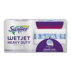Swiffer WetJet System Refill Cloths, 11.3" x 5.4", Heavy Duty, White, 14/Box, 4 Boxes/Carton (81790CT)