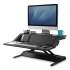 Fellowes Lotus DX Sit-Stand Workstation, 32.75" x 24.25" x 5.5" to 22.5", Black (8080301)