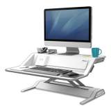 Fellowes Lotus DX Sit-Stand Workstation, 32.75" x 24.25" x 5.5" to 22.5", White (8080201)