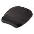 Fellowes Mouse Pad w/Wrist Rest, Nonskid Back, 7 15/16 x 9 1/4, Black (9176501)