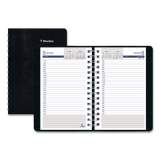 Blueline DuraGlobe Daily Planner, 30-Minute Appointments, 8 x 5, Black Soft Cover, 12-Month (Jan to Dec): 2022 (C21021T)