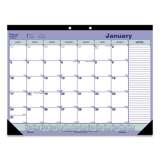 Blueline Monthly Desk Pad Calendar, 21.25 x 16, White/Blue/Green Sheets, Black Binding, Black Corners, 12-Month (Jan to Dec): 2022 (C181731)