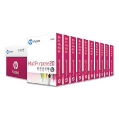HP MultiPurpose20 Paper, 96 Bright, 20lb, 8.5 x 11, White, 500 Sheets/Ream, 10 Reams/Carton (112000CT)