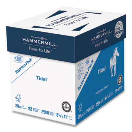 Hammermill Tidal Print Paper Express Pack, 92 Bright, 20lb, 8.5 x 11, White, 2,500 Sheets/Carton (163120)