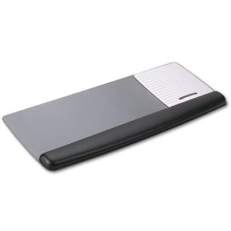 3M Antimicrobial Gel Mouse Pad/Keyboard Wrist Rest Platform, Black/Silver (WR422LE)