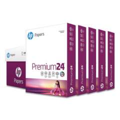 HP Premium24 Paper, 98 Bright, 24lb, 8.5 x 11, Ultra White, 500 Sheets/Ream, 5 Reams/Carton (115300)