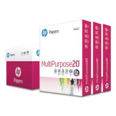 HP MultiPurpose20 Paper, 96 Bright, 20lb, 8.5 x 11, White, 500 Sheets/Ream, 3 Reams/Carton (112530)