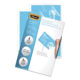 Fellowes Self-Adhesive Laminating Pouches, 5 mil, 3.88" x 2.38", Gloss Clear, 5/Pack (5220101)