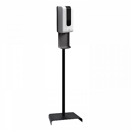 Automatic Hand Sanitizer Dispenser with Floor Stand and Tray, 1,200 mL, 13 x 11.4 x 51.63, White/Gray (F1406STS)