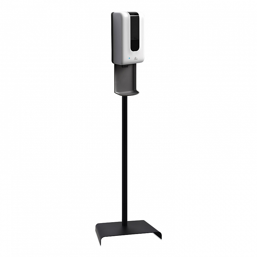 Automatic Hand Sanitizer Dispenser with Floor Stand and Tray, 1,200 mL, 13 x 11.4 x 51.63, White/Gray (F1406STS)