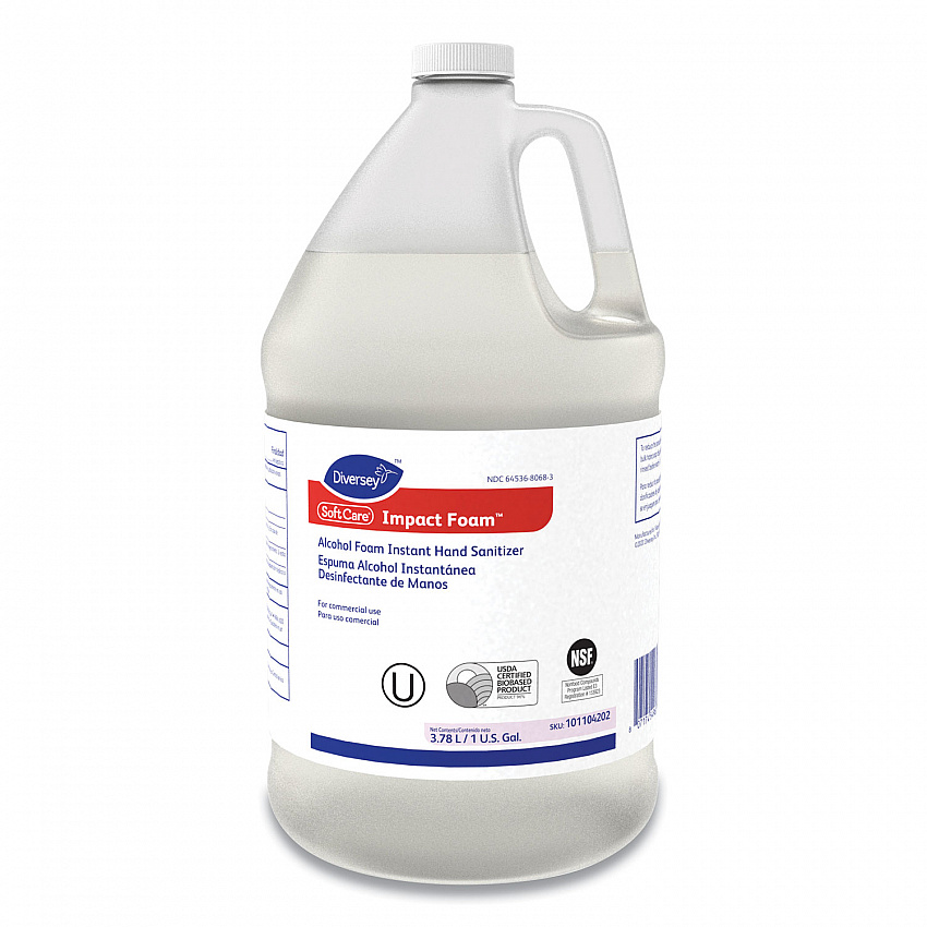 Soft Care Impact Foam Alcohol Instant Foam Hand Sanitizer, 1 gal Bottle, Alcohol Scent, 4/Carton (101104202)