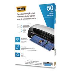 Fellowes Thermal Laminating Pouches, 3 mil, 9" x 11.5", Matte Clear, 50/Pack (5744301)