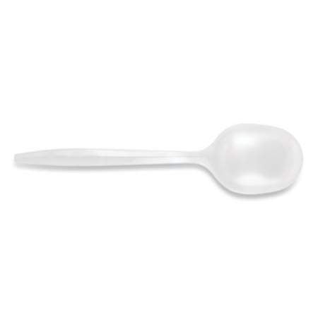 Berkley Square Mediumweight Polypropylene Cutlery, Soup Spoon, White, 1,000/Carton (886537)