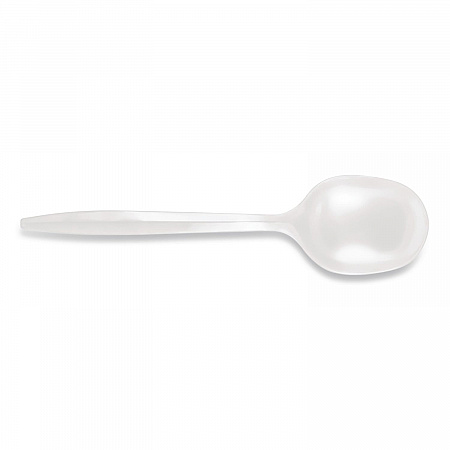 Mediumweight Polypropylene Cutlery, Soup Spoon, Plastic, White, 1,000/Carton (1014000)