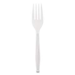 Berkley Square Elegant Dinnerware Heavyweight Cutlery, Polystyrene, Fork, White, 500/Box (2465770)