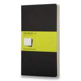 Moleskine Cahier Journal, 1 Subject, Unruled, Black Cover, 5.5 x 3.5, 64 Sheets, 3/Pack (704918XX)