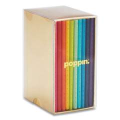 Poppin Mini Medley Professional Notebooks, Wide Rule, Assorted, 5 x 3.5, 10/Pack (1923220)