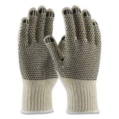 PIP PVC-Dotted Cotton/Polyester Work Gloves, Large, Gray/Black, 12 Pairs (177102)