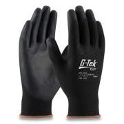 G-Tek GP Polyurethane-Coated Nylon Gloves, Medium, Black, 12 Pairs (33B125M)