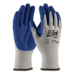 G-Tek GP Latex-Coated Cotton/Polyester Gloves, Large, Gray/Blue, 12 Pairs (391310L)