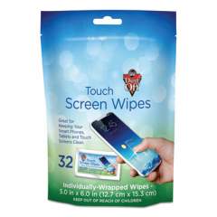Dust-Off Touch Screen Wipes, 5 x 7.75, 32 Individual Foil Packets (2244775)