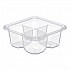 TamperGuard Snack Boxes, 4 Compartments, 6.3 x 6.3 x 2.6, Clear, Plastic, 300/Carton (SBTG4)