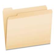 Pendaflex Poly Reinforced File Folder, 1/2-Cut Tabs, Letter Size, Manila, 24/Pack (86220)