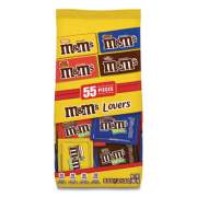 M & M's Fun Size Variety Mix, Caramel, Milk Chocolate, Peanut, Peanut Butter Flavors, 30.35 oz Bag, 55 Packs/Bag (56025)